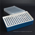 Caja de plástico de tubo de centrífuga micro de 0.5 ml 98 pozo